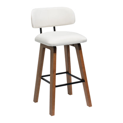 Kit 2 Banquetas Aurora em Madeira Maciça com Assento Estofado e Encosto Anatômico — Conforto para Cozinha Gourmet