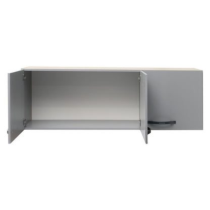 Armário Aéreo de Cozinha Light 1,20m — Estrutura em MDP 12mm com Pintura UV, 3 Portas e Dobradiças Metálicas para Organizar Cozinha Compacta