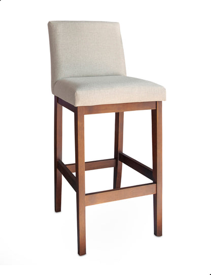 Kit 2 Banquetas Gold Linho – Estrutura em Madeira Maciça