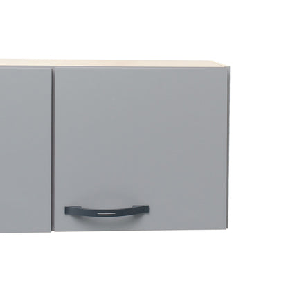 Armário Aéreo de Cozinha Light 1,20m — Estrutura em MDP 12mm com Pintura UV, 3 Portas e Dobradiças Metálicas para Organizar Cozinha Compacta