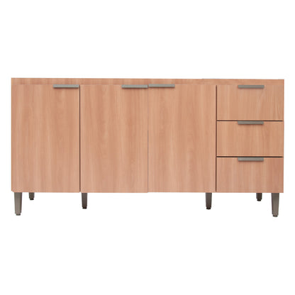 Balcão de Cozinha 160cm com 3 Gavetas e 3 Portas Organização Completa para Cozinha e Área de Serviço