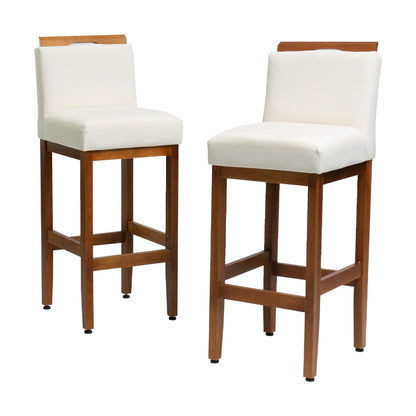 Kit 2 Banquetas Alta Safira Linho 104cm – Apoio para Pés