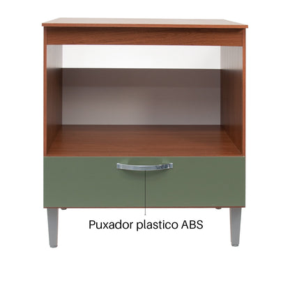 Balcão Cooktop 5 Bocas 85cm MDP para Cozinha Compacta com Nicho para Forno e Porta Basculante