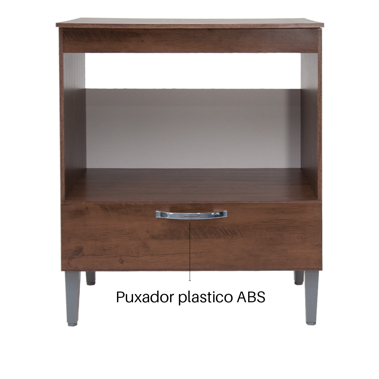 Balcão Cooktop 5 Bocas 85cm MDP para Cozinha Compacta com Nicho para Forno e Porta Basculante