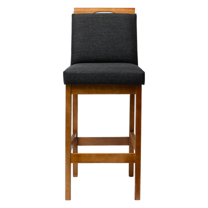 Kit 2 Banquetas Rubi Estofada – Estrutura em Madeira