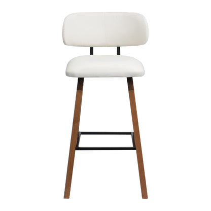 Kit 2 Banquetas Aurora em Madeira Maciça com Assento Estofado e Encosto Anatômico — Conforto para Cozinha Gourmet