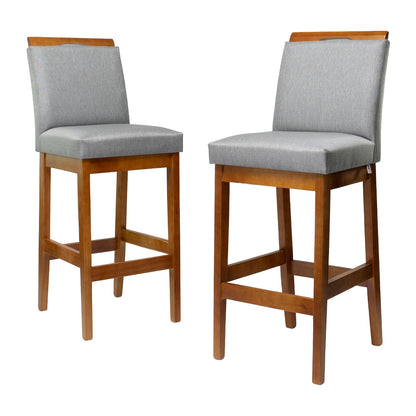 Kit 2 Banquetas Rubi Estofada – Estrutura em Madeira