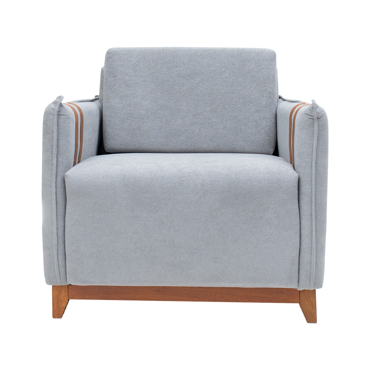 Poltrona Bogotá Estofada com Estrutura de Madeira de Eucalipto