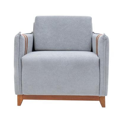 Poltrona Bogotá Estofada com Estrutura de Madeira de Eucalipto