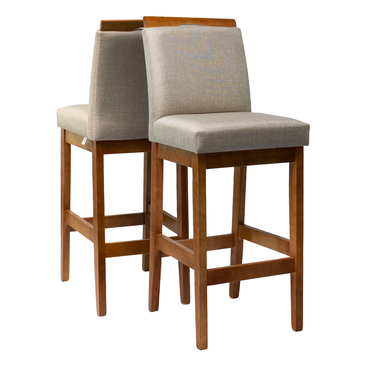 Kit 2 Banquetas Rubi Estofada – Estrutura em Madeira