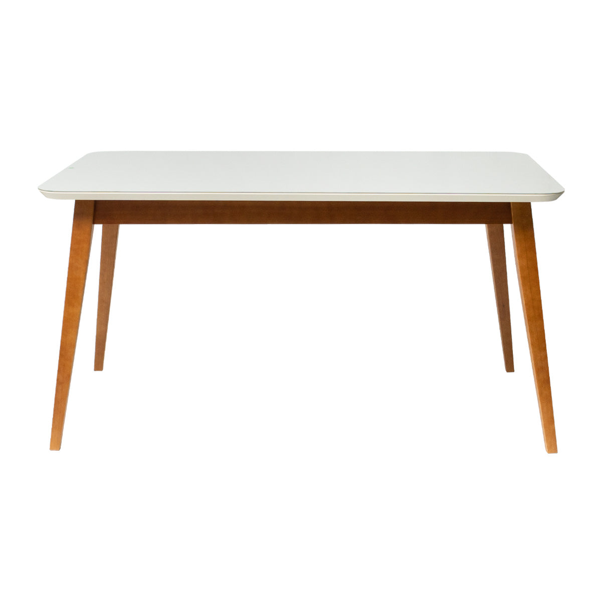 Mesa de Jantar 6 Lugares em Madeira com Tampo de Vidro