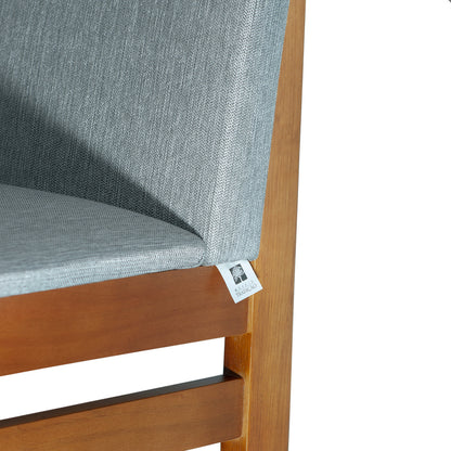 Kit 2 Cadeiras Veneza Linho – Estrutura em Madeira Maciça