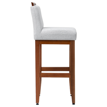 Kit 2 Banquetas Alta Safira Linho 104cm – Apoio para Pés