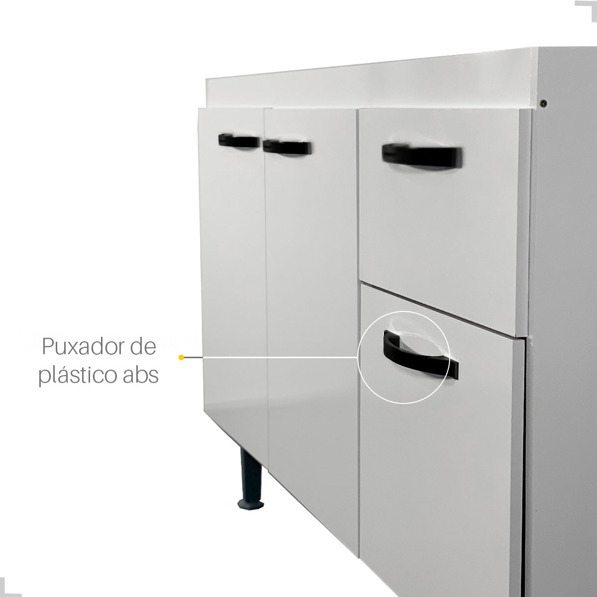 Balcão Cozinha 120cm 3 Portas – Sem Tampo