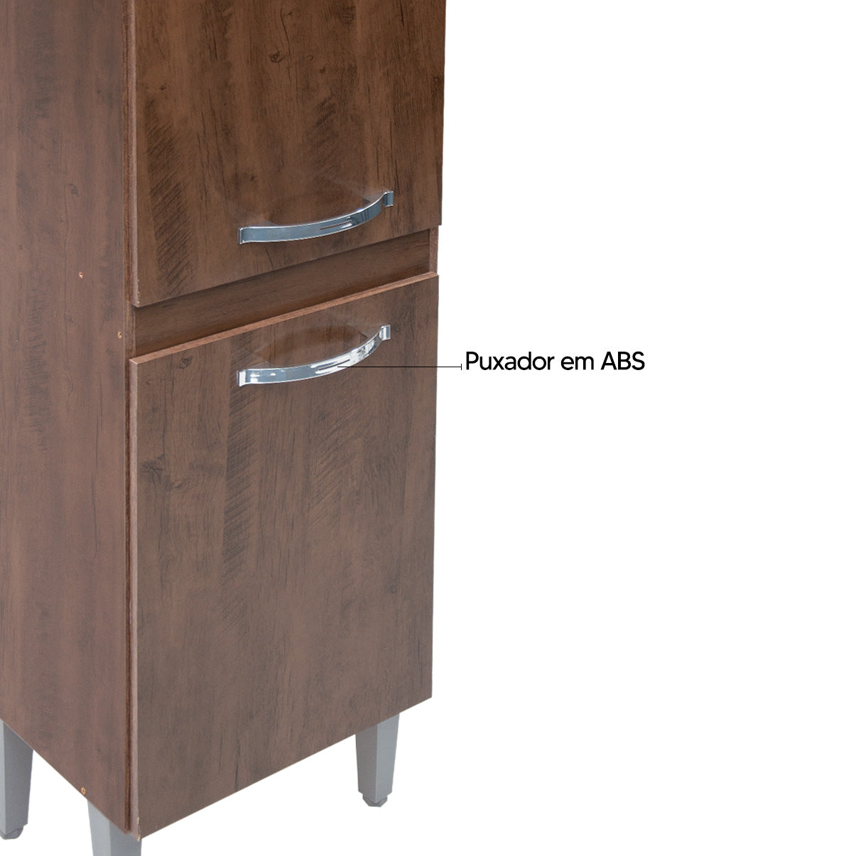 Paneleiro de Cozinha Light com 3 Prateleiras — MDP de Alta Qualidade com 2 Portas e Pés com Regulagem para Otimizar Espaço e Manter a Cozinha Organizada