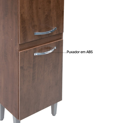 Paneleiro de Cozinha Light com 3 Prateleiras — MDP de Alta Qualidade com 2 Portas e Pés com Regulagem para Otimizar Espaço e Manter a Cozinha Organizada