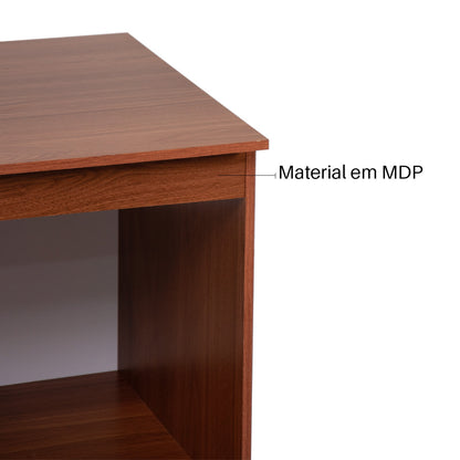 Balcão Cooktop 5 Bocas 85cm MDP para Cozinha Compacta com Nicho para Forno e Porta Basculante