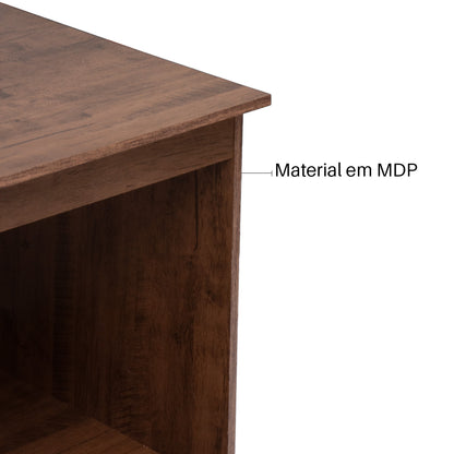 Balcão Cooktop 5 Bocas 85cm MDP para Cozinha Compacta com Nicho para Forno e Porta Basculante