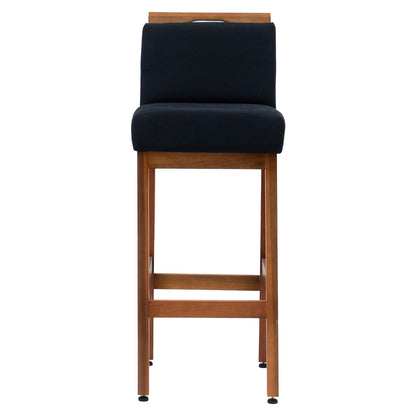 Kit 2 Banquetas Alta Safira Linho 104cm – Apoio para Pés