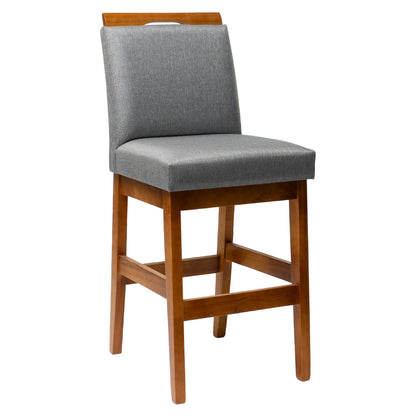 Kit 2 Banquetas Baixa Rubi 63cm Linho – Estrutura em Madeira