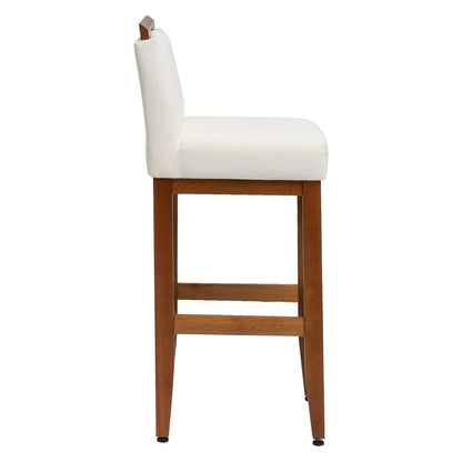 Kit 2 Banquetas Alta Safira Linho 104cm – Apoio para Pés