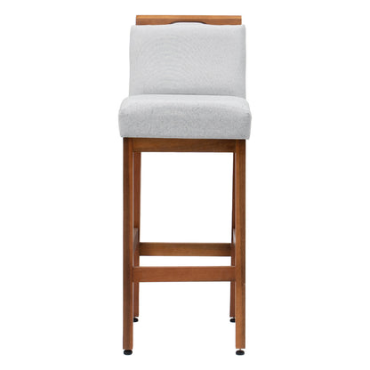 Kit 2 Banquetas Alta Safira Linho 104cm – Apoio para Pés