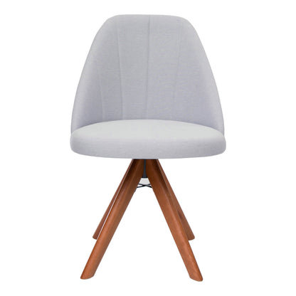 Kit com 2 Cadeiras Mariana Giratórias com Estrutura de Madeira e Assento Estofado – Design Moderno e Confortável para Sala de Jantar