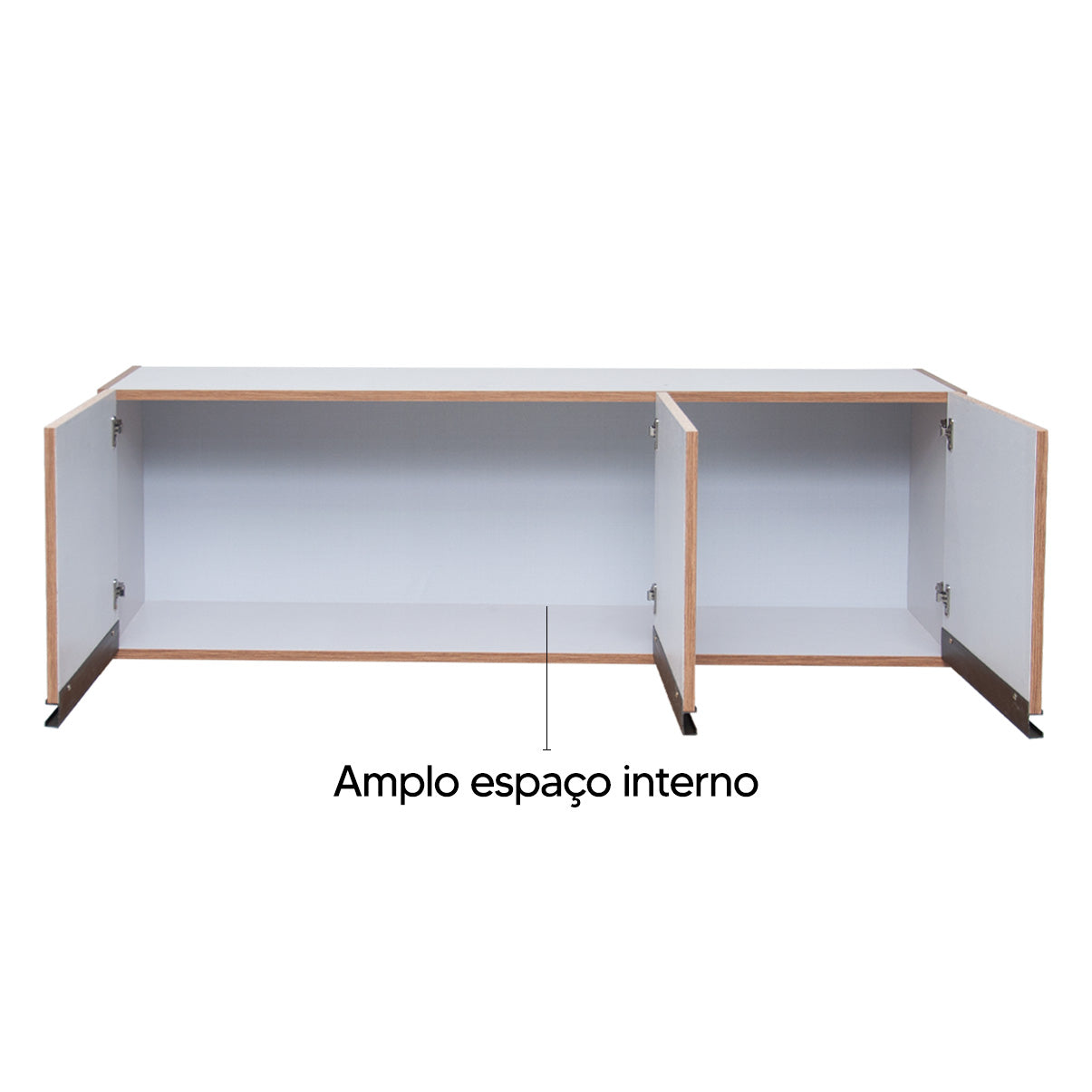 Armário Aéreo de cozinha Splendore 120cm — Estrutura em MDP com Pintura UV, Puxadores ABS e Dobradiças Metálicas para Organizar Cozinha, Sala ou Lavanderia