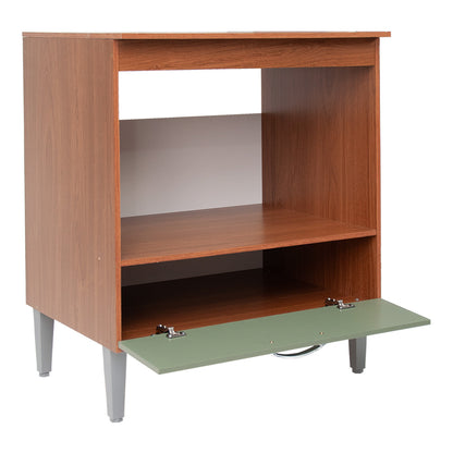 Balcão Cooktop 5 Bocas 85cm MDP para Cozinha Compacta com Nicho para Forno e Porta Basculante