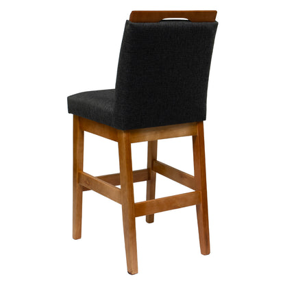 Kit 2 Banquetas Baixa Rubi 63cm Linho – Estrutura em Madeira