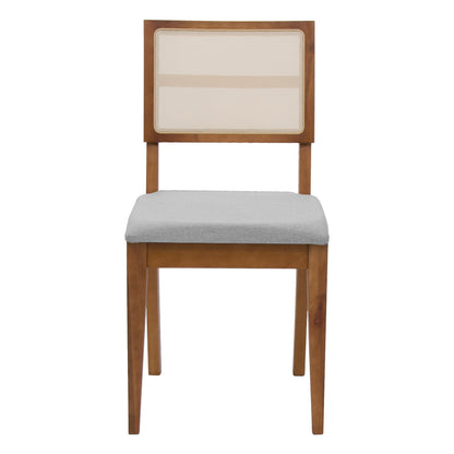 Kit com 2 Cadeiras Safira com Estrutura em Madeira e Assento Estofado – Design Elegante para Sala de Jantar ou Espaços Modernos