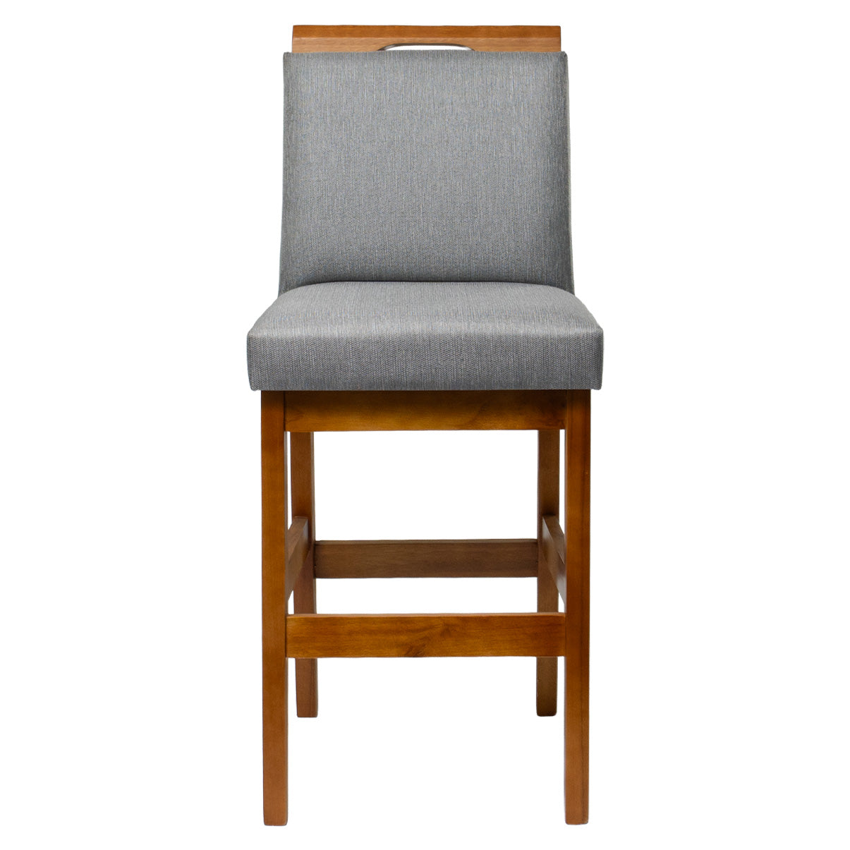 Kit 2 Banquetas Baixa Rubi 63cm Linho – Estrutura em Madeira