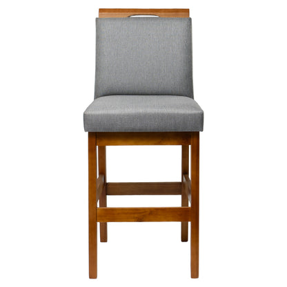 Kit 2 Banquetas Baixa Rubi 63cm Linho – Estrutura em Madeira