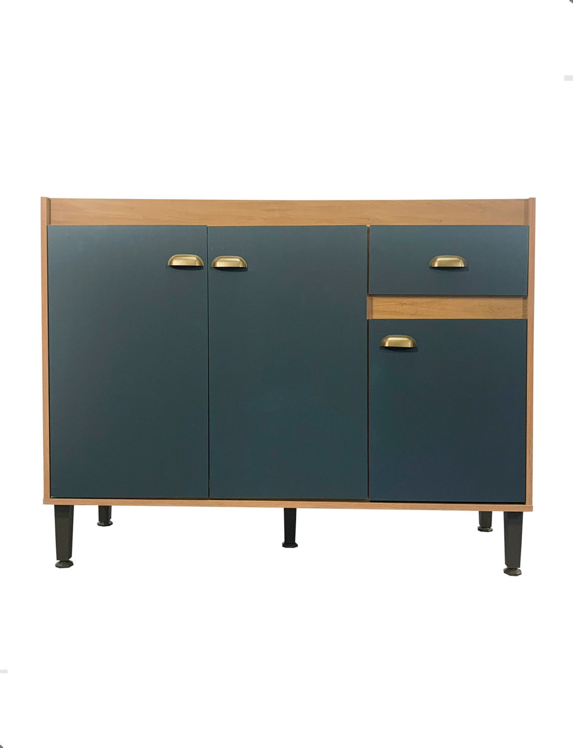 Balcão de Pia para Cozinha MB 1030 120cm armário com 3 portas, 1 gaveta