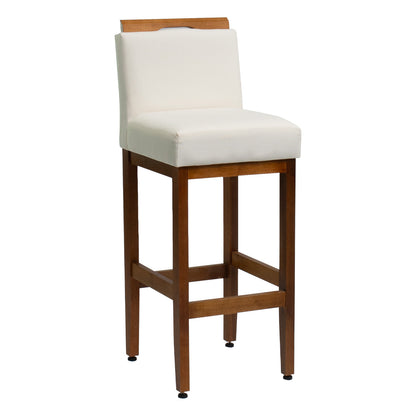 Kit 2 Banquetas Alta Safira Linho 104cm – Apoio para Pés