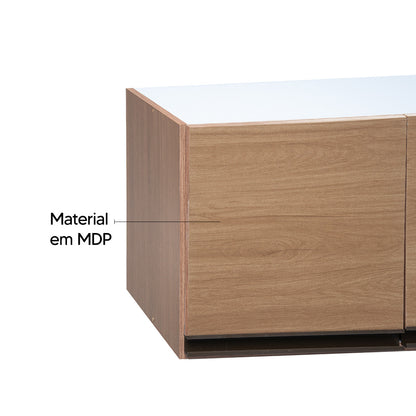 Armário Aéreo de cozinha Splendore 120cm — Estrutura em MDP com Pintura UV, Puxadores ABS e Dobradiças Metálicas para Organizar Cozinha, Sala ou Lavanderia