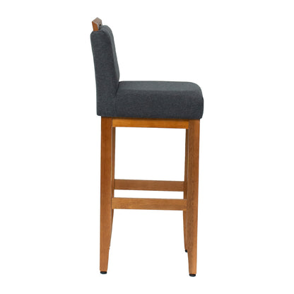 Kit 2 Banquetas Alta Safira Linho 104cm – Apoio para Pés