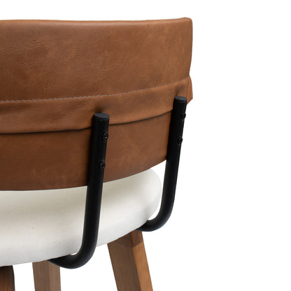 Kit 2 Banquetas Aurora em Madeira Maciça com Assento Estofado e Encosto Anatômico — Conforto para Cozinha Gourmet