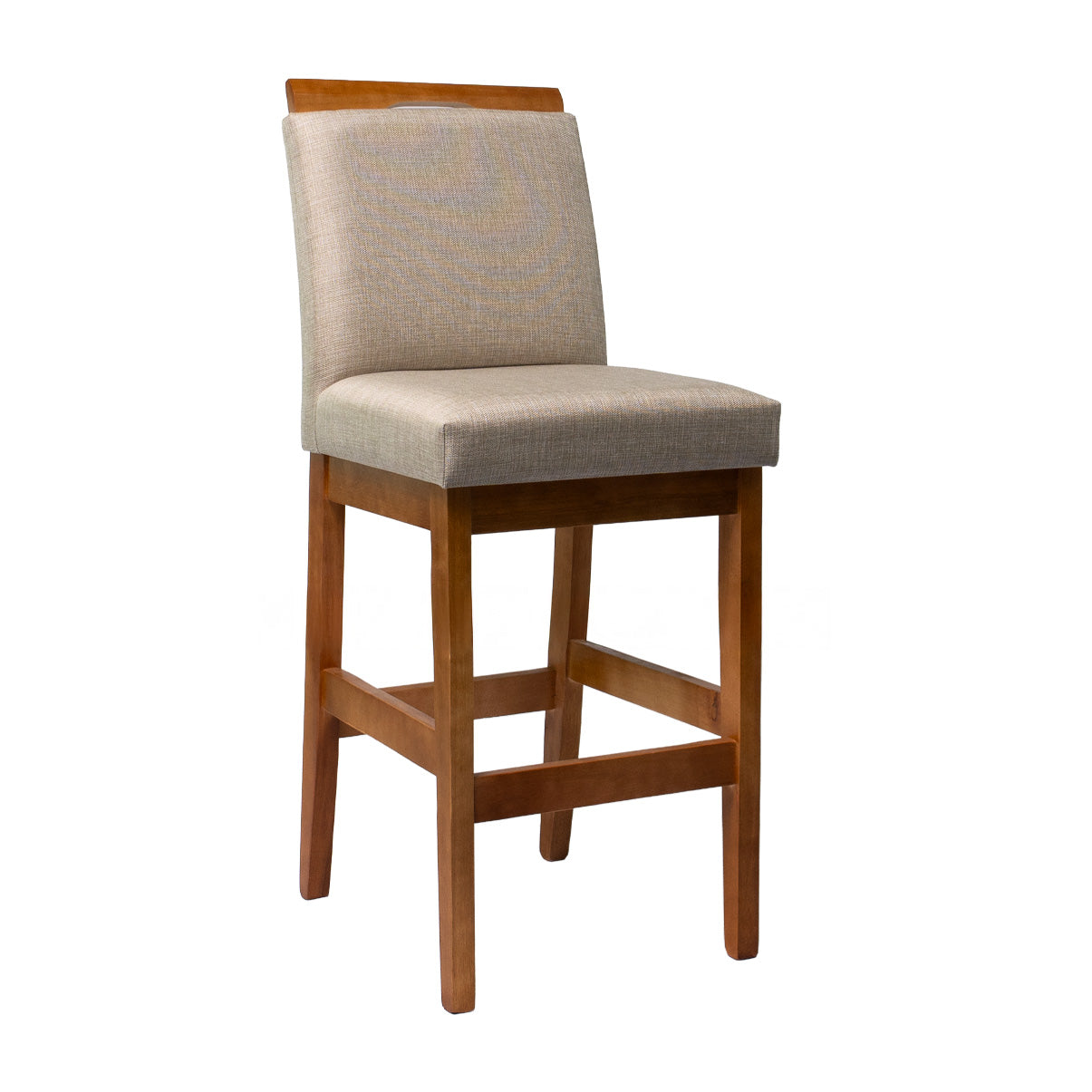 Kit 2 Banquetas Baixa Rubi 63cm Linho – Estrutura em Madeira