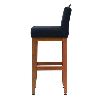 Kit 2 Banquetas Alta Safira Linho 104cm – Apoio para Pés