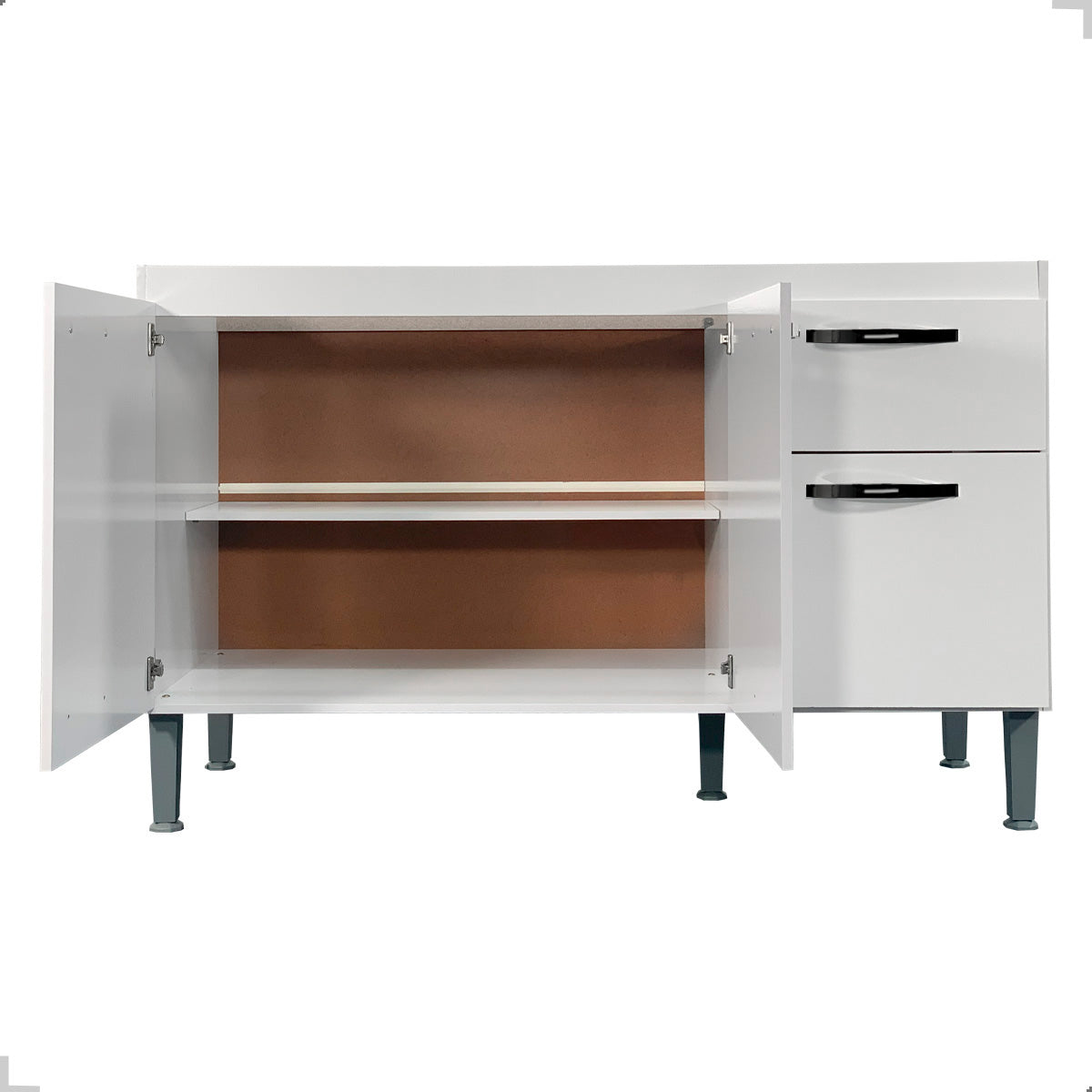 Balcão Cozinha 120cm 3 Portas – Sem Tampo