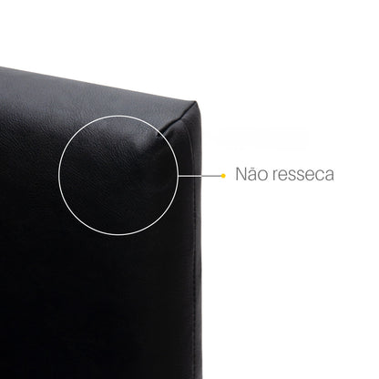 Banqueta Dallas Desmotada em Corino com Apio de Pés e Encosto