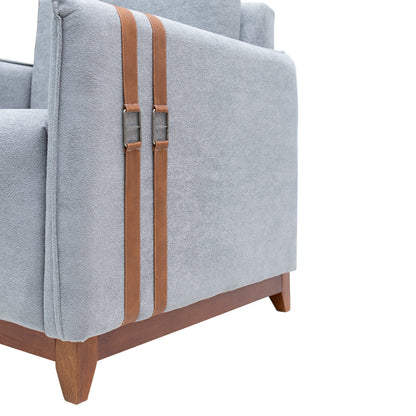 Poltrona Bogotá Estofada com Estrutura de Madeira de Eucalipto