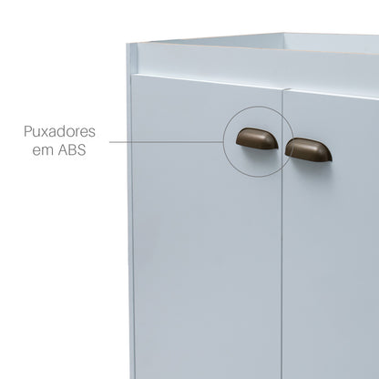 Balcão de Pia para Cozinha MB 1030 120cm armário com 3 portas, 1 gaveta