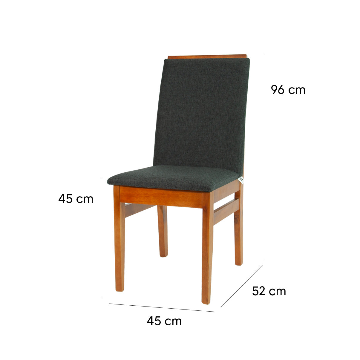 Kit 2 Cadeiras Veneza Linho – Estrutura em Madeira Maciça