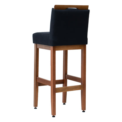 Kit 2 Banquetas Alta Safira Linho 104cm – Apoio para Pés