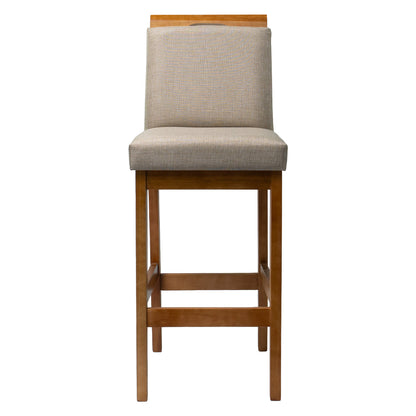 Kit 2 Banquetas Rubi Estofada – Estrutura em Madeira