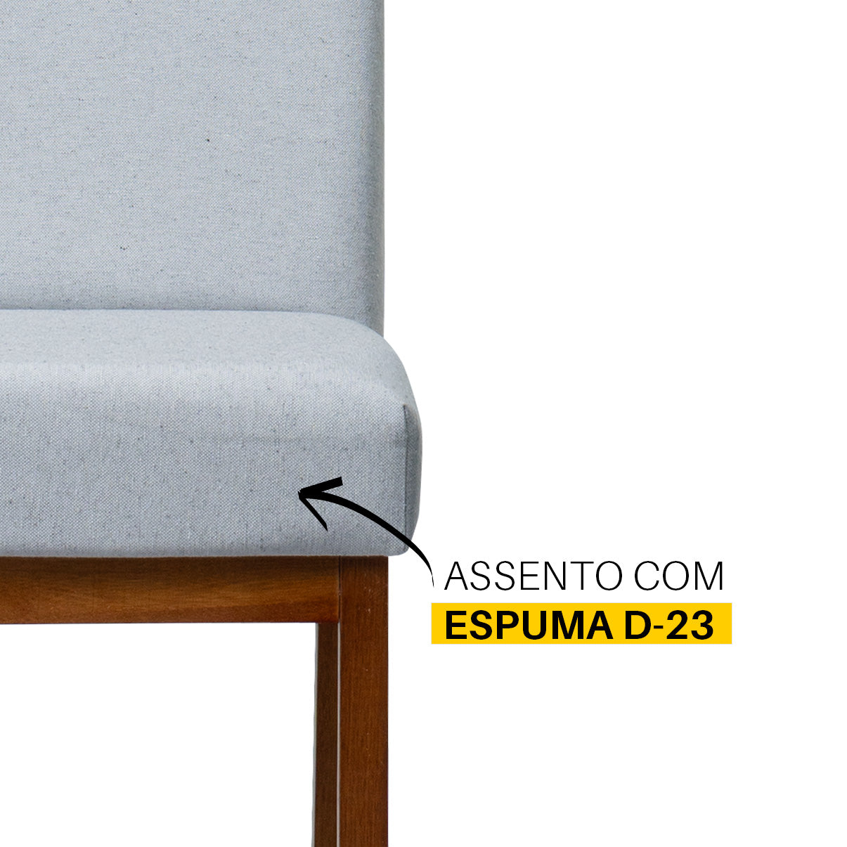 Kit 2 Banquetas Alta Jade Linho – Encosto Estofado