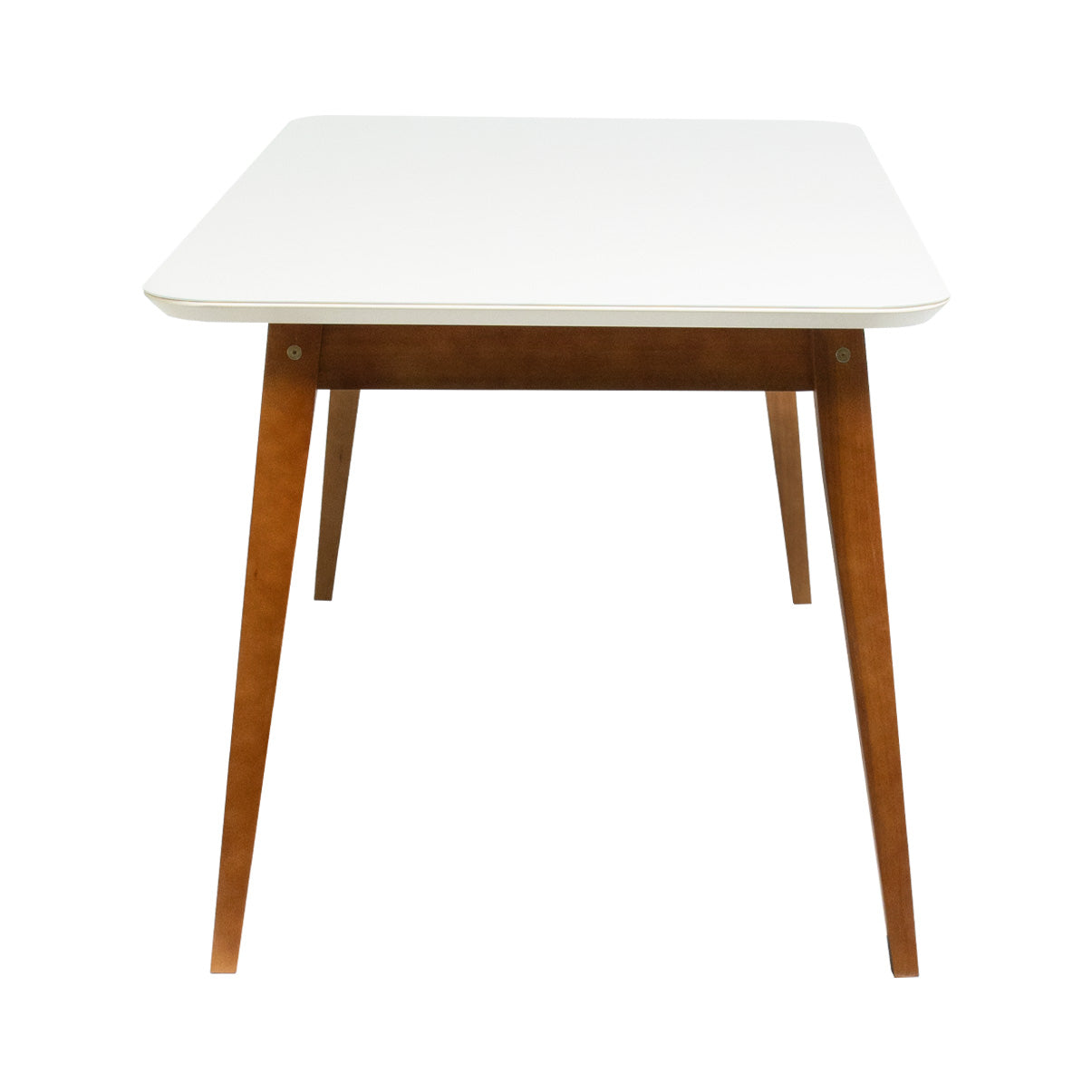 Mesa de Jantar 6 Lugares em Madeira com Tampo de Vidro