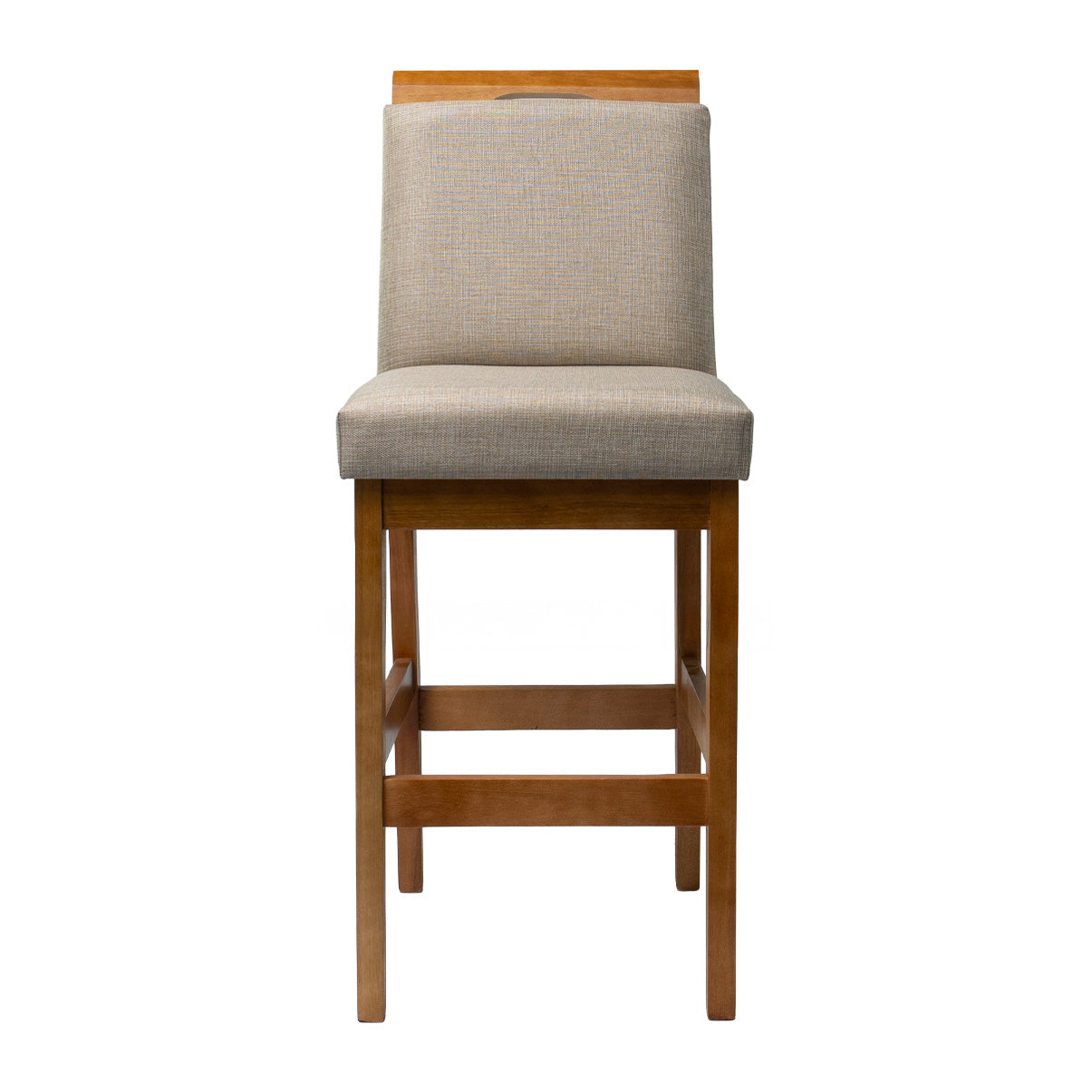 Kit 2 Banquetas Baixa Rubi 63cm Linho – Estrutura em Madeira